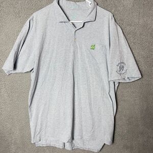 B. Draddy USA Shirt Mens XXL Blue Striped Pima Brookline Country Club Polo Golf‎